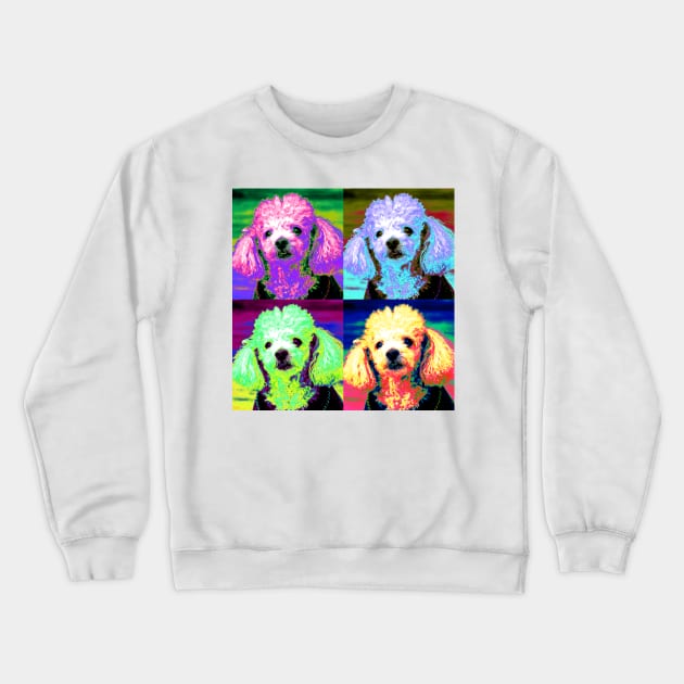 Toy Poodle Pop Art Crewneck Sweatshirt by Naves